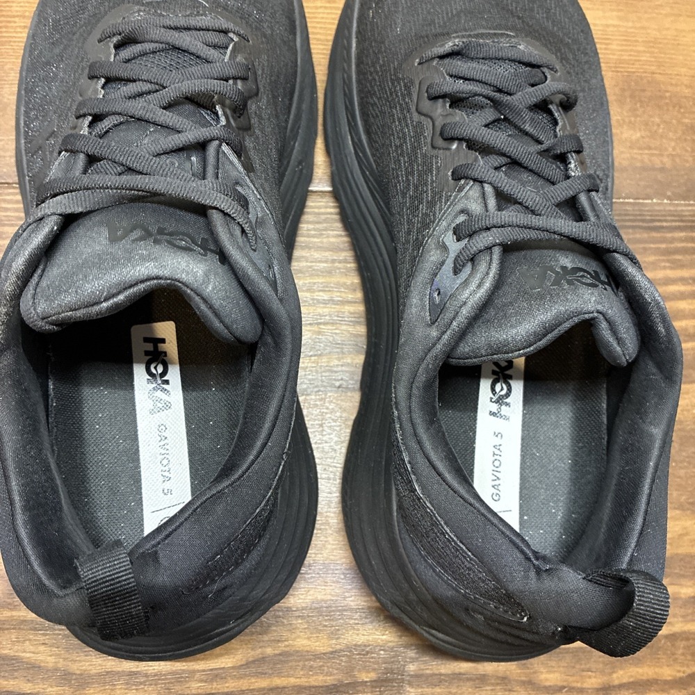 Hoka One Gaviota 5 Men's Size 12 2E Wide Triple Black Bblc Running Hiking Shoes - Picture 11 of 12